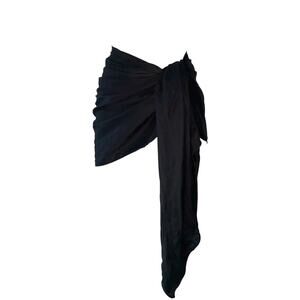 NWT Yolanda Swim Black Carbon Linen Sarong‎